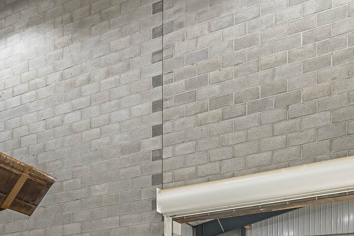 Picture of an interior concrete block wall.